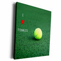 3dRose Florene Sports - I Love Tennis - Museum Grade Canvas Wrap (cw_50212)