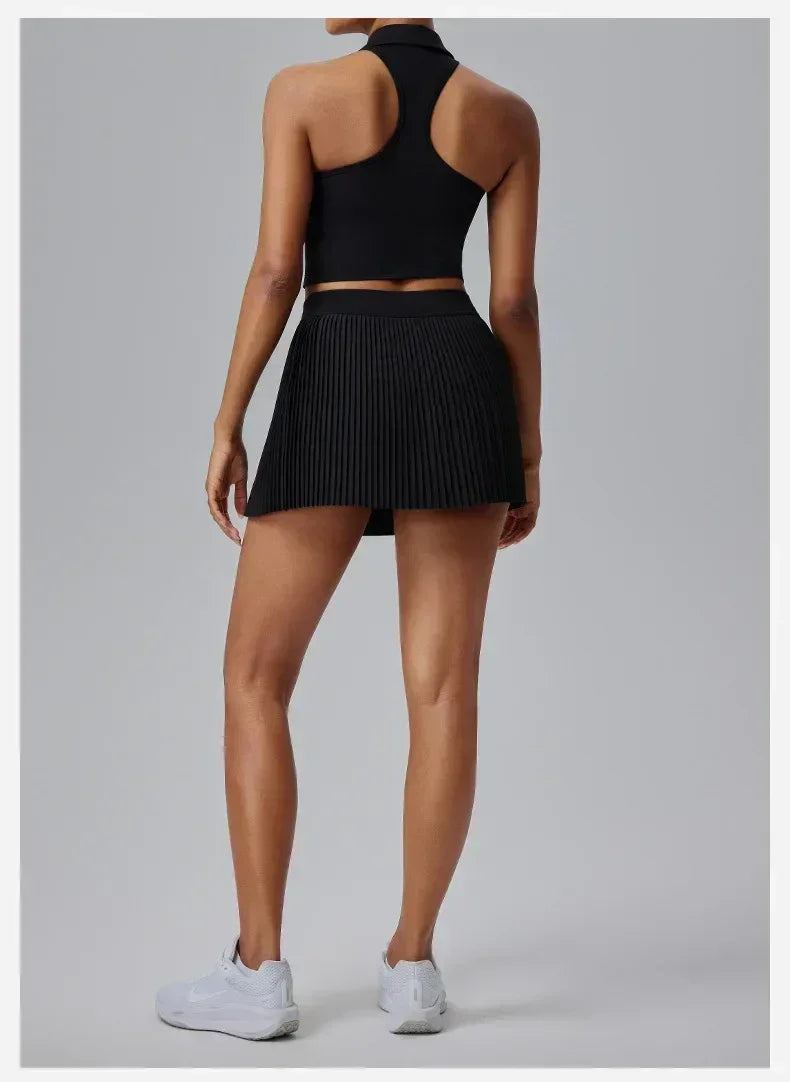Floral Discount Sports Skirt for Women Quick-drying Badminton Tennis Trousers Skirt Fitness Half-body Pleated Skirt Shorts